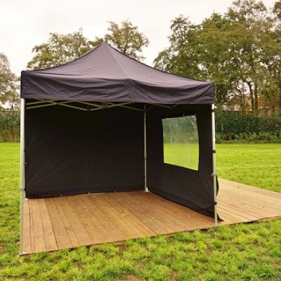 Partytent huren tent Pop up 3x3 meter zwart Bos Verhuur