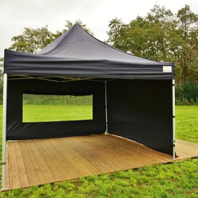 Bos Verhuur Partytent huren tent Pop up 4x4 meter zwart
