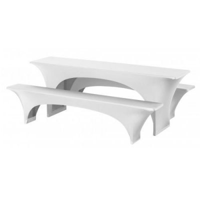 Biertafel rok wit stretch